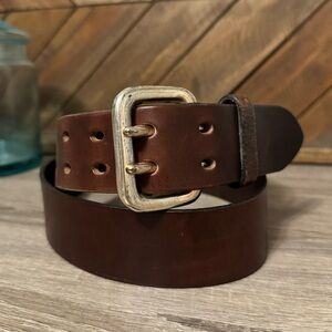 Retro Express Italian Leather Belt Womens Size Medium Y2K